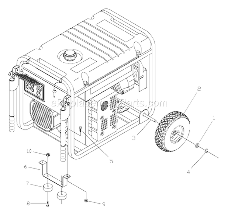 Page D Diagram and Parts List for 030216-1  Briggs and Stratton Generator